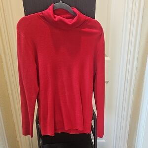 Chico's Vibrant Red Cowl Neck Sweater
